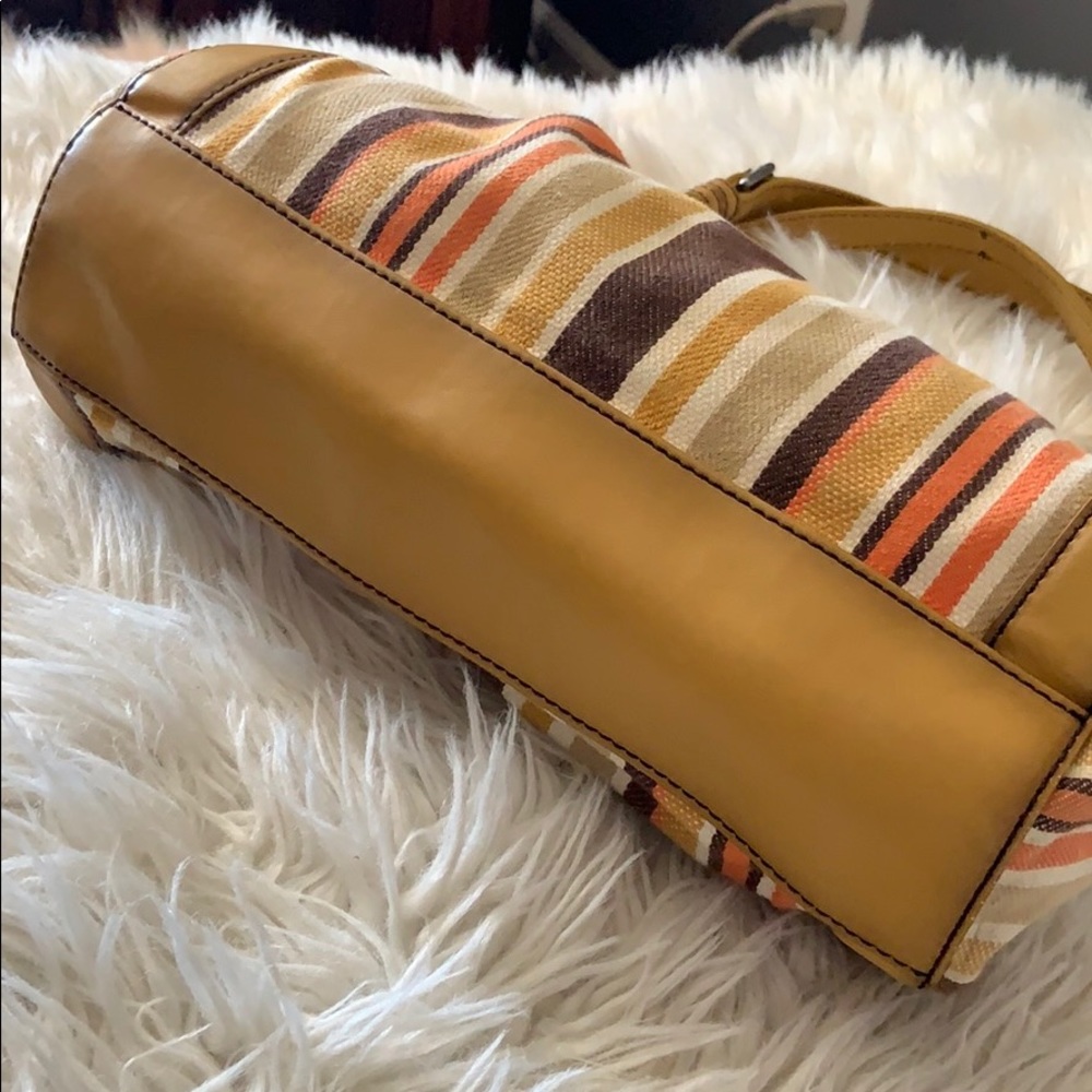 Francesco biasia 1977 satchel bag canvas leather - Picture 4 of 8